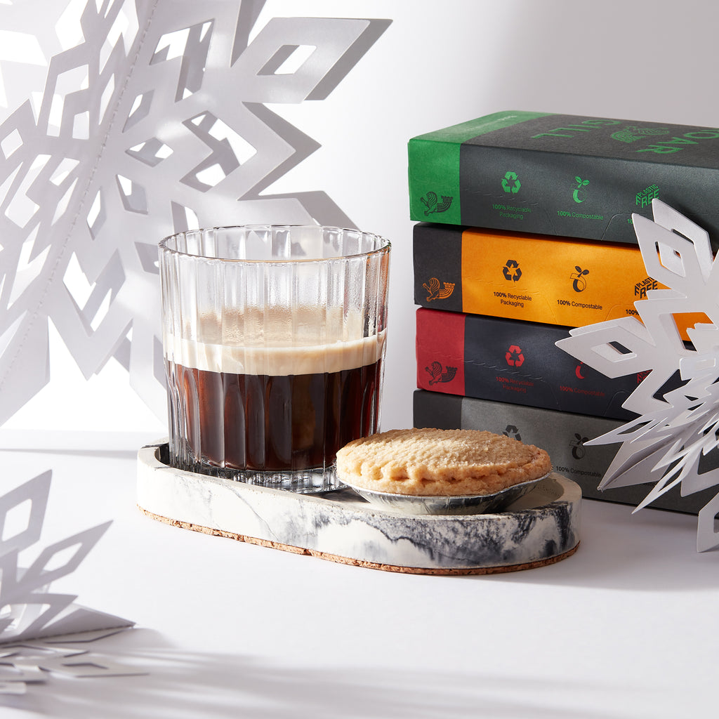 roar gill coffee starter pack with mince pie