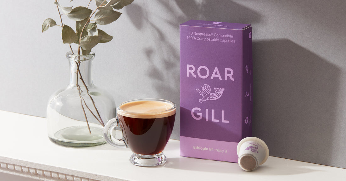 Nespresso Machine Crema from Roar Gill Compostable Coffee Pods