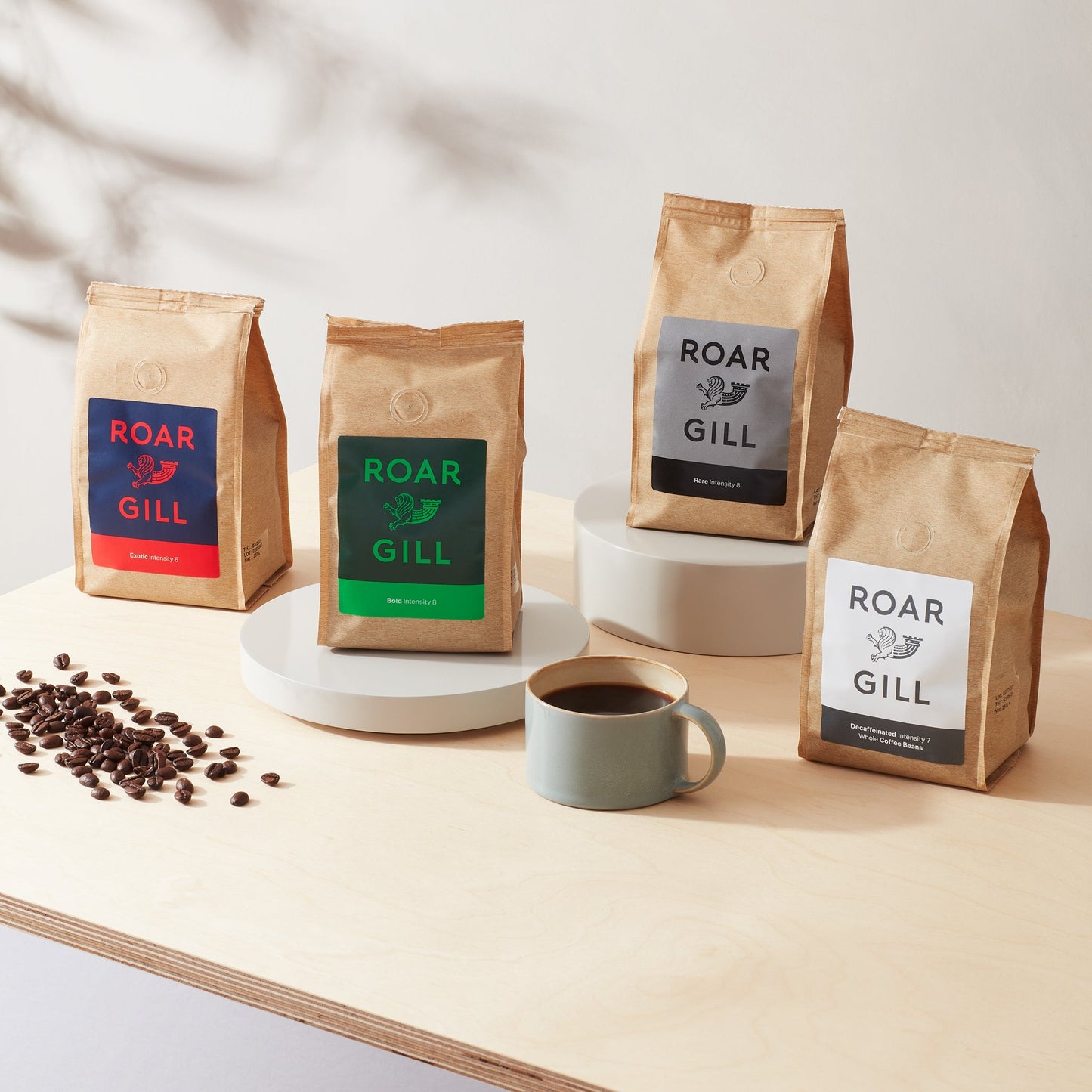 Whole Coffee Bean Bundle. 4 coffee varieties included.