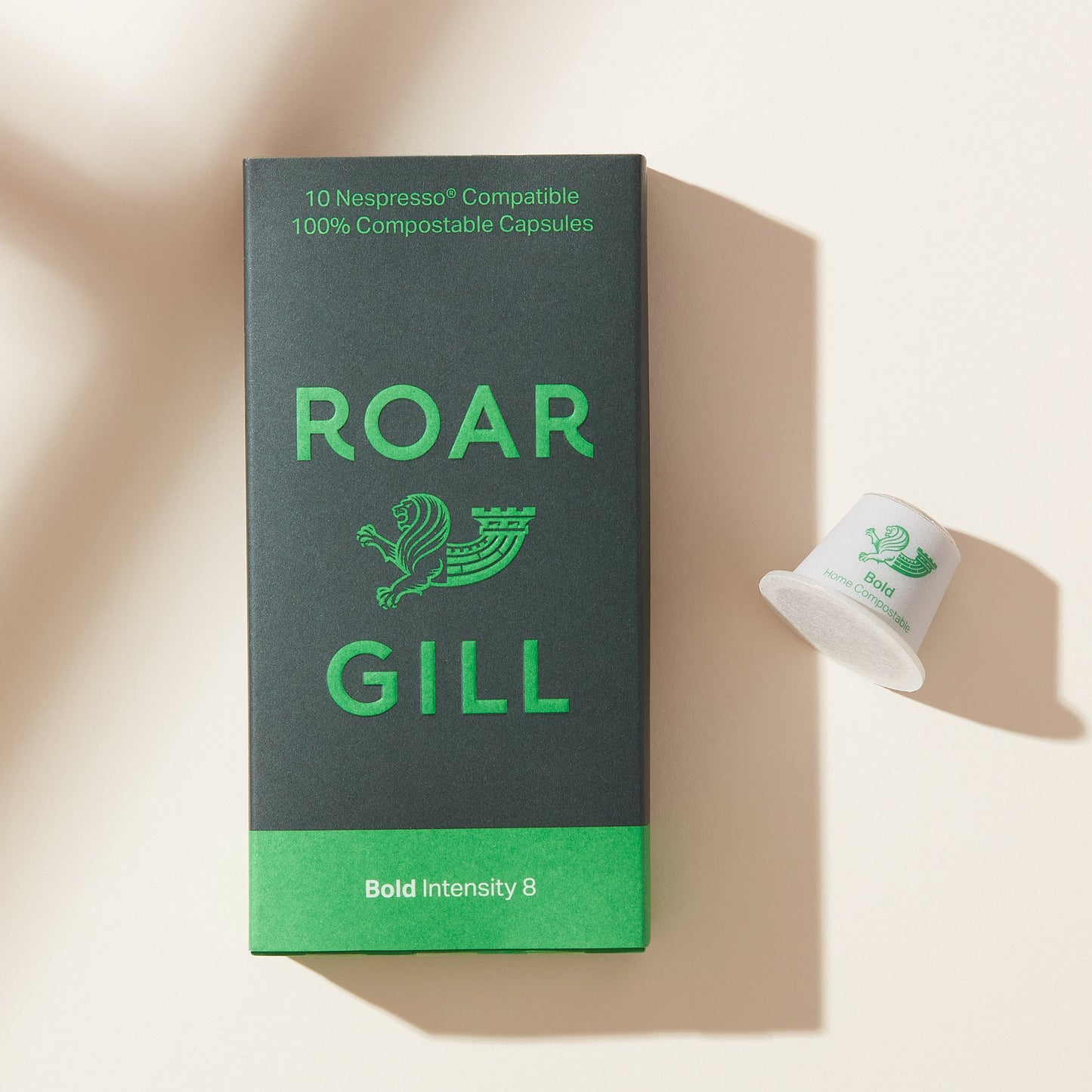 Roar Gill Bold Intensity 8 Coffee Pod. Box of 10 available on subscription.